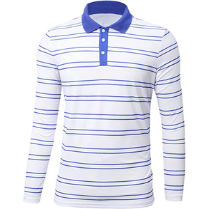 Camisetas de Golf Populares para Hombre, 100% Algodón, Lona Sólida, Elásticas en Cuatro Direcciones, de Secado Rápido, Manga Corta, Casuales, con Cierre de 1/4, Logotipo en Relieve - Product Image 1
