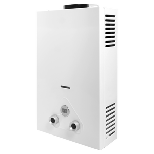 Calentador de Agua Instantáneo Portátil de Gas LPG/NG de 6L, Tipo Chimenea, Encendido por Impulso, Acero Inoxidable, para Uso Doméstico - Product Image 1