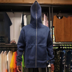 Wholesale Custom Cotton <b>Zip</b> Up Hoodie for Men Heavyweight Full <b>Zip</b> <b>Hooded</b> Jacket with Logo Printing OEM Manufacturer - Product Image 6