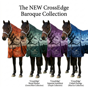 Manta de lujo estampada para caballo, con cuello completo, para espectáculos ecuestres, con correas ajustables en el pecho, en colores personalizables. - Product Image 5