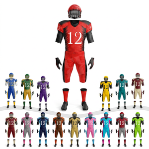 Men's Customized Training American Football Uniform Set Breathable Football Jersey Pants Adult Training Team Sportswear Uniforms - Product Image 1