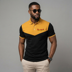 Camiseta de Golf Personalizada Transpirable de 180 Gramos, Antiarrugas, de Punto, Bordada, de Secado Rápido, Lisa, 100% Algodón, Unisex - Product Image 1