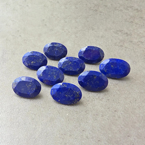 Pierre précieuse naturelle Lapis Lazuli facettée ovale calibrée de qualité AAA+, pour la fabrication de bijoux - Product Image 1