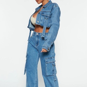 Chaquetas Vaqueras de Mezclilla para Mujer, Transpirables, para Exteriores, de Alta Calidad, con Acabado de Algodón, Servicio OEM, Nueva Tendencia - Product Image 2
