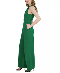 Combinaison boutonnée pour femme, manches courtes, tenue tendance, vêtement moderne une pièce, coupe confortable pour les occasions décontractées et les week-ends - Product Image 3