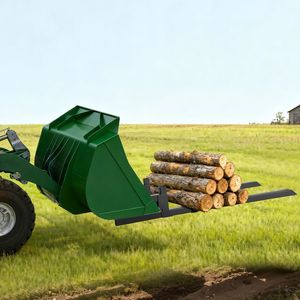 Forche per Trattore Resistenti da 900 kg, Barra Stabilizzatrice Regolabile da 60 Pollici, Attacco a Morsetto a T per Carrelli Elevatori - Product Image 2