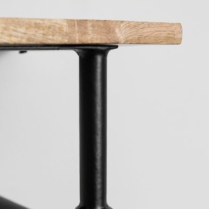 Vandana Flux Sereno Perchero de pared con estante en madera de mango y acero Jensin - Product Image 3