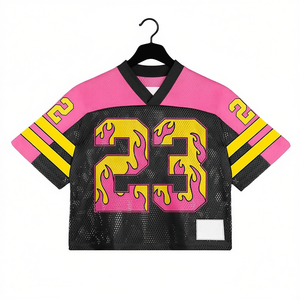 Camiseta de fútbol de malla para hombre, sublimada personalizada, corta, holgada, 100% poliéster, con estampado animal, retro, de manga corta y cuello en V. - Product Image 6