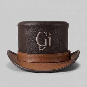 Chapeaux Bob en Cuir Pleine Fleur Véritable Personnalisables avec Logo OEM pour Hommes et Femmes, Style Vintage Steampunk, Vente en Gros - Product Image 1