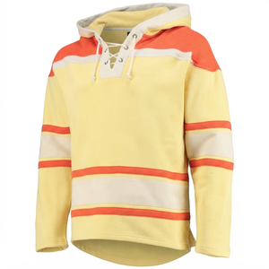 Jersey de Hockey sobre Hielo Personalizado en Amarillo Claro, Sudadera Transpirable, Estilo Vintage, Ropa Deportiva Personalizada, Térmica para Invierno, 100% Algodón - Product Image 1