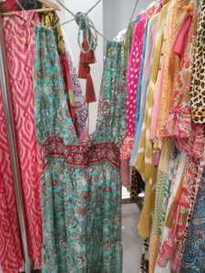 Floral <b>Decorative</b> Print Women Printed Cotton Regular Length Stretchable Lace Trim Sleeveless V-Neck Boho <b>Summer</b> Casual Beach - Product Image 2