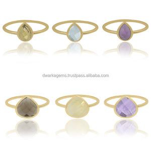 Anillo de piedras preciosas de Plata de Ley 925 chapado en oro clásico de piedras preciosas de alta calidad para stock listo exportador de precio al por mayor - Product Image 5