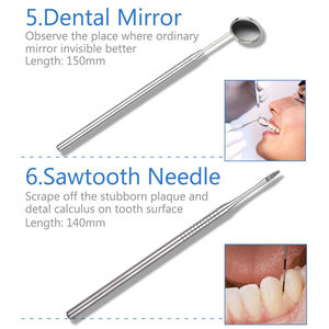 8 Pcs Teeth Cleaning Tools Tartar Remover Tooth Plaque Scraper Dental <b>Pick</b> Dental Hygiene Tools <b>Set</b> With Zipper Bag By Dentavex - Product Image 2