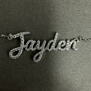 Personalized Diamond Name <b>Necklace</b> 14K <b>Solid</b> Gold, Lab Grown Diamond Name <b>Necklace</b> My Name <b>Necklace</b>. Customized Jewellery - Product Image 2