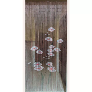 Custom Bamboo Beaded Vertical Curtain Handmade Bohemian High Quality Blackout Light Control for Restaurant Hotel Home Decor Made - Product Image 1