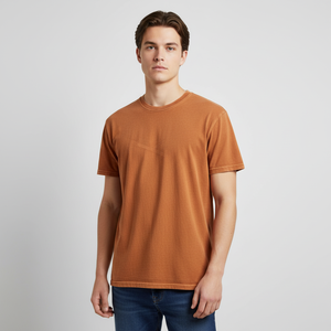 เสื้อยืดผู้ชายคุณภาพสูง ทรงดรอปไหล่ ผ้าคอตตอนผสม 100% ทรงปกติ สวมใส่สบาย พิมพ์ลายพัฟฟ์ เป็นมิตรกับสิ่งแวดล้อม ป้องกันรังสียูวี แห้งเร็ว - Product Image 2