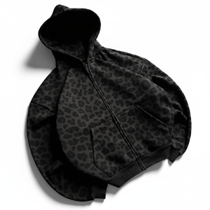 Sweat à capuche personnalisé pour homme avec logo, épaules tombantes, 100% coton, 500 g/m², poids lourd, avec fermeture éclair, coupe courte et oversize, imprimé. - Product Image 2