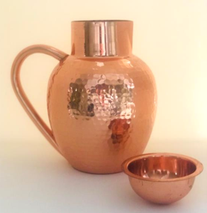 Carafe en cuivre pur de qualité supérieure, faite à la main, écologique, pour table, avec un design haut de gamme - Product Image 6