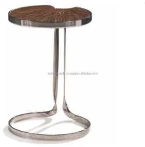 Mesa de consola de metal moderna de lujo para diseño de salas de exposición Superficie de vidrio esmerilado Muebles para el hogar de lujo Alemania - Product Image 1