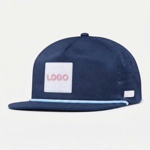 Casquettes Snapback personnalisées avec logo en silicone, système de structure à 5 panneaux avec corde, casquette colorée avec trous découpés au laser, plusieurs couleurs, unisexe - Product Image 1