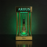 Présentoir à Bouteilles LED Personnalisé en Forme de Cage à Oiseaux, Présentoir à Vin pour Service VIP en Boîte de Nuit, Glorificateur de Vin en Fer, Présentoir d'Ambiance pour Bar