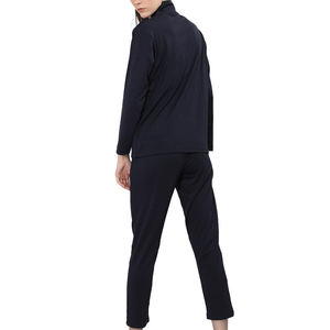 Conjunto de Chaqueta y Pantalones con Cierre para Mujer, Dos Piezas Casuales, Color Sólido, Tela Suave, Corte Regular, Atuendo Diario para la Calle - Product Image 5