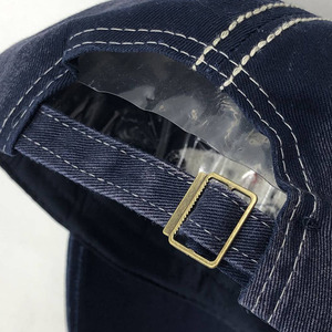 Custom Embroidery Logo Sporty Waterproof 6 Panel Adjustable Metal Buckle Polyester <b>Baseball</b> <b>Cap</b> Wholesale for Unisex Adults - Product Image 4