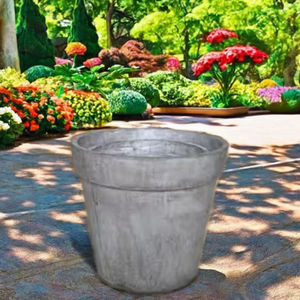 Pots de fleurs minimalistes en béton avec forme ronde pour arrangements de jardin sur le toit et cours - Product Image 5