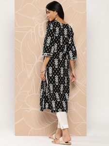 Premium Cotton Straight <b>Kurta</b> for Women with Hand Embroidery Work - Product Image 2
