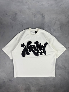 <b>Red</b> <b>Oversized</b> Men's T-<b>Shirt</b> With Black Letter Pattern Front Print Short Sleeve O-Neck Street Style Jersey Fit for low prices - Product Image 3