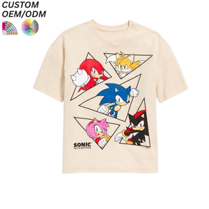 T-shirt d'été personnalisé à col rond pour garçons et filles, en coton tricoté 200g, manches courtes, coupe oversize, décontracté, grandes tailles, vêtements pour hommes ODM - Product Image 3