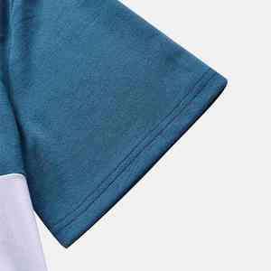 T-shirt pour homme respirant et à séchage rapide, 100 % coton, 180 grammes, col rond, manches courtes, athlétique, devant en tissu tricoté écologique, coupe classique - Product Image 6