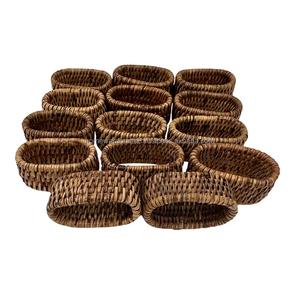 แหวนรองผ้าเช็ดปากหวายออร์แกนิก วัสดุธรรมชาติ งานฝีมือ ของตกแต่งโต๊ะอาหาร ขายส่ง ผู้ผลิตงานฝีมือที่ยั่งยืนจากเวียดนาม - Product Image 4