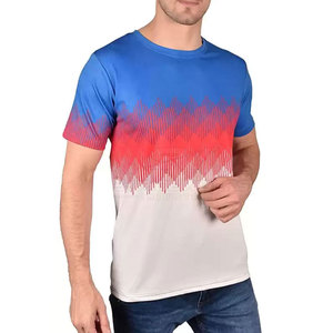 เสื้อซับลิเมชั่นคุณภาพสูงสำหรับผู้ชาย ออกแบบเองได้ ระบายเหงื่อได้ดี ระบายอากาศได้ดี เสื้อกีฬาสวมใส่สบาย แขนสั้น คอกลม - Product Image 5