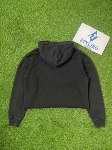 Sudadera con Capucha Corta Negra Deportiva Styliro con Estampado del Número 12, Unisex, Holgada, Informal, de Punto, de Algodón, para Otoño - Product Image 2