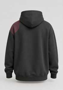 เสื้อฮู้ดโอเวอร์ไซส์ผู้ชาย แบบมีสีตัดกัน ผ้าฟลีซถัก สำหรับใส่ลำลองในฤดูใบไม้ร่วง - Product Image 6
