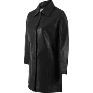Abrigo Largo de Cuero para Mujer, Chaqueta de Moda, Abrigo Largo de Invierno, Abrigo Casual Elegante, Fabricante Mayorista OEM Personalizado - Product Image 2