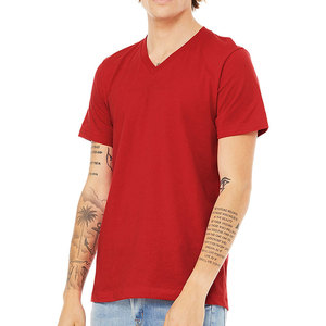 Camiseta de Manga Corta con Cuello en V Profundo, 100% Algodón Tri-Blend, con Estampado, Tallas S-2XL - Product Image 5