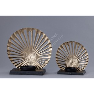 Juego de Portavelas Circulares Dorados para Velas de Té, Color Negro, para Bodas y Navidad, Hechos a Mano, Ecológicos, Duraderos, Decorativos, para Regalo - Product Image 1