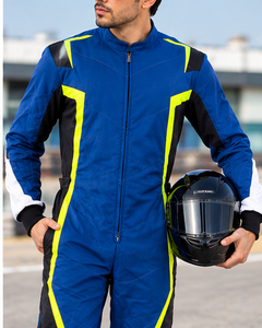 Men's Blue Windproof <b>Waterproof</b> Quick Dry Full Sleeve Color Blocked Polyester/Nylon <b>All</b> Seasons Motorcycle Racing Jacket - Product Image 5