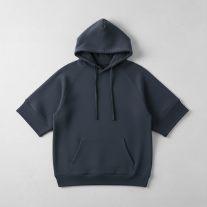 Wholesale <b>Short</b> <b>Sleeve</b> <b>Hoodie</b> Men Oversized Streetwear <b>Hoodie</b> Manufacturer - Product Image 4