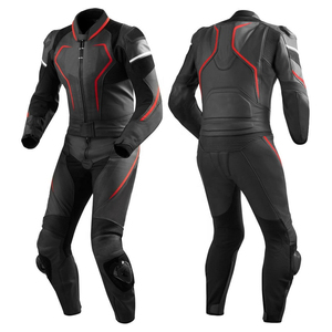 Combinaison de moto unisexe en cuir noir et rose, manches longues, respirante, imperméable, coupe-vent, toutes saisons, adulte, 1/2 pièce - Product Image 4