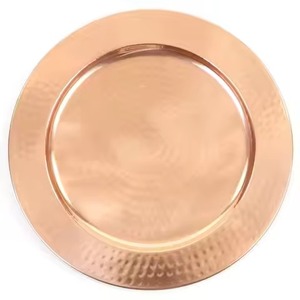 Assiette de Présentation en Cuivre Décorative, Assiette de Table en Métal de Luxe pour Mariages, Décoration de Table pour Restaurants, Hôtels, Événements, Fournisseur en Gros - Product Image 6