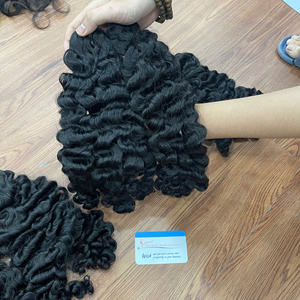 Listo para enviar Paquetes de cabello crudo vietnamita Steam Big Fuzz Curly Weave Extremos dobles dibujados Remy Grade Precio al por mayor - Product Image 6