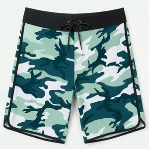 Shorts de bain pour homme, coupe décontractée, imprimé camouflage, polyester, séchage rapide, légers, écologiques, anti-UV, mode estivale haut de gamme - Product Image 5
