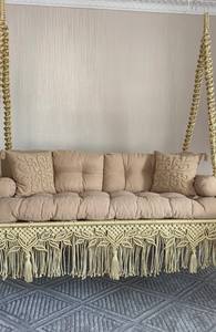 Macrame Garden <b>Swing</b>,Macrame Double <b>Swing</b>,Hanging <b>Swing</b>,Balcony <b>Swing</b> - Product Image 3