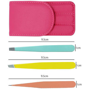 Kit de Pinzas para Cejas de Acero Inoxidable Profesional de Alta Calidad, Punta Inclinada, Reutilizables, con Logotipo Personalizado, Pinzas para Depilación de Cejas - Product Image 3