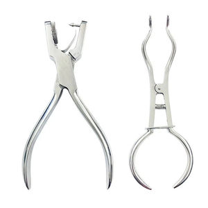 Kit de Digue en Caoutchouc Manuel en Acier Inoxydable avec Cadre de Digue, Pinces de Perforation et Pince Universelle pour Instruments Dentaires - Product Image 2