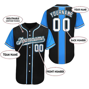 Camiseta de Béisbol con Estampado Floral Brillante y Bordado Personalizado, Estilo Uniforme, Venta al Por Mayor, Jersey de Béisbol Deportivo Barato - Product Image 4