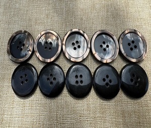 Boutons en corne naturelle écologiques, style 2 trous, tige ronde, technique de polissage artisanal, F S INTERNATIONAL, décoration d'intérieur - Product Image 5